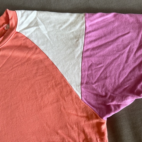 Evereve Coral and White Sweatshirt - Picture 4 of 4
